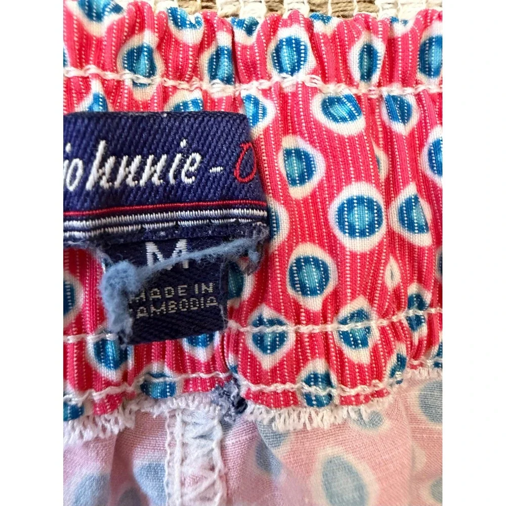 Johnnie-O Mens LOT Blue White Floral Swim Trunks Mesh Liner Size Medium